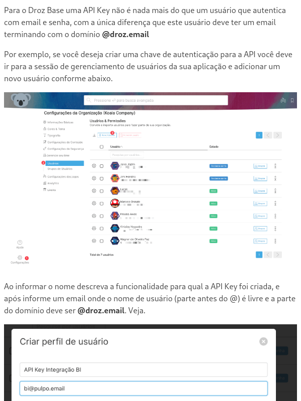 Gerando uma API Key e Secret (Chaves de Autenticação)
