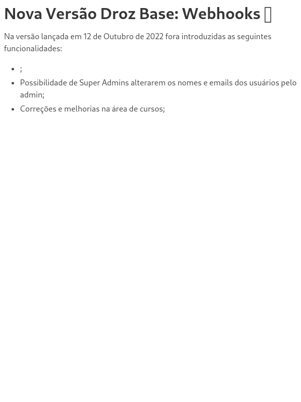Notas da versão 2022-10-12