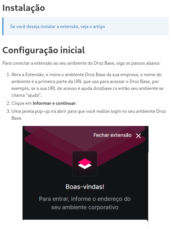 Como utilizar a Extensão do Droz Base?